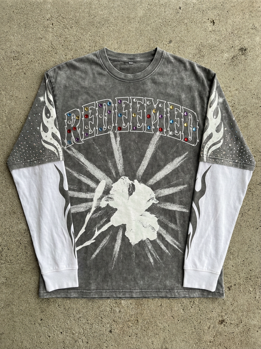 OPAQUE SPIRIT – Redeemed Layered Flame Tee