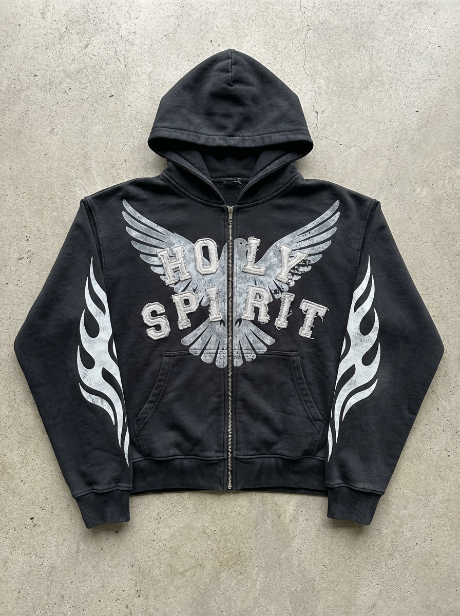 OPAQUE SPIRIT – Holy Spirit Winged Zip Hoodie